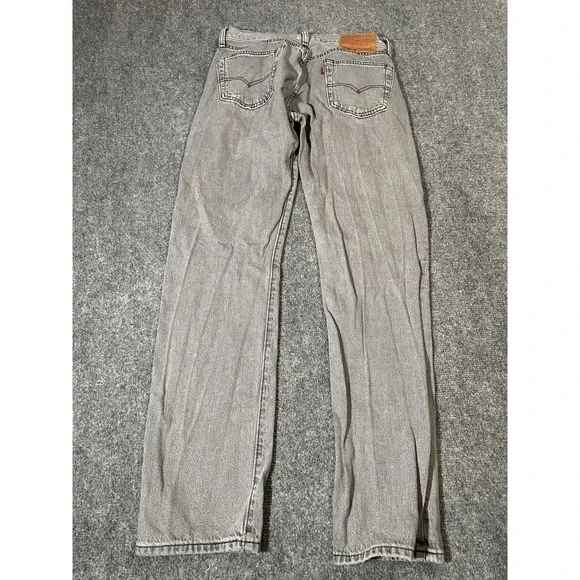 Levis 501 93 Jeans Mens 30x32 Gray Levi's Premium Button Fly Denim Straight Leg - Picture 6 of 12